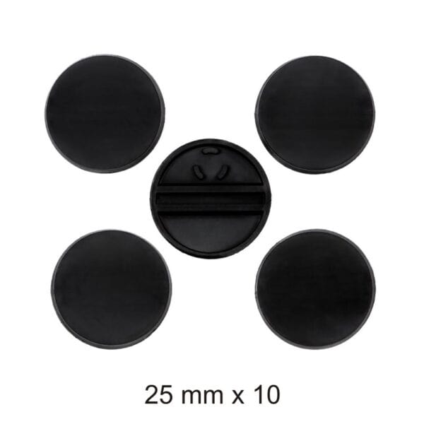 25mm Round Closed Bases x 10