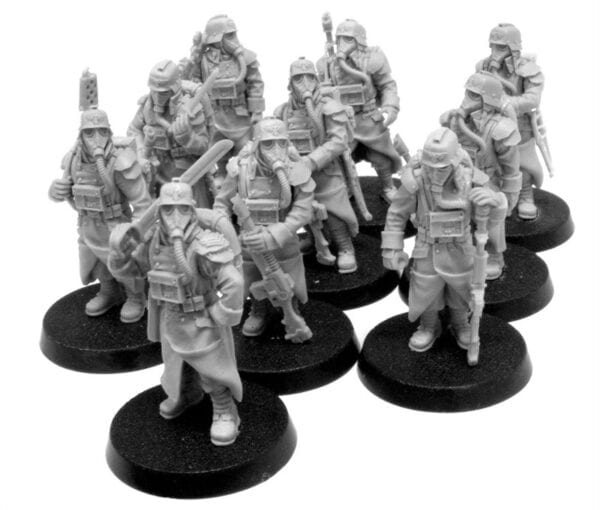 DEATH KORPS OF KRIEG INFANTRY SQUAD AT EASE
