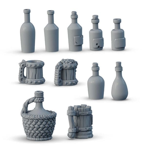 Bottles and mugs set