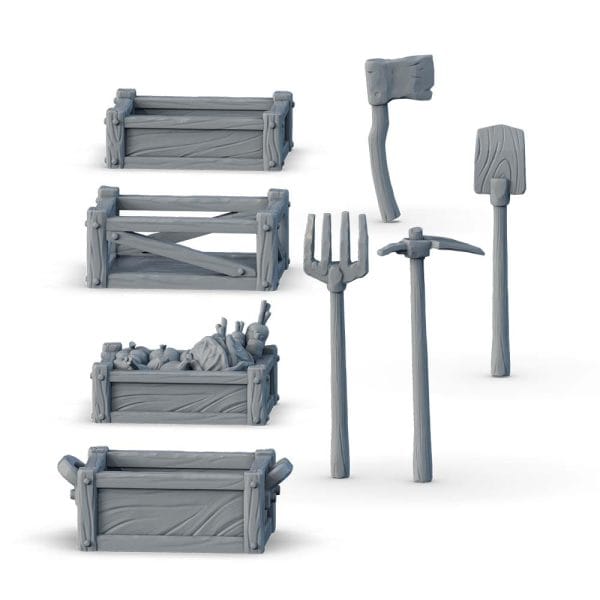 Tools and crates set