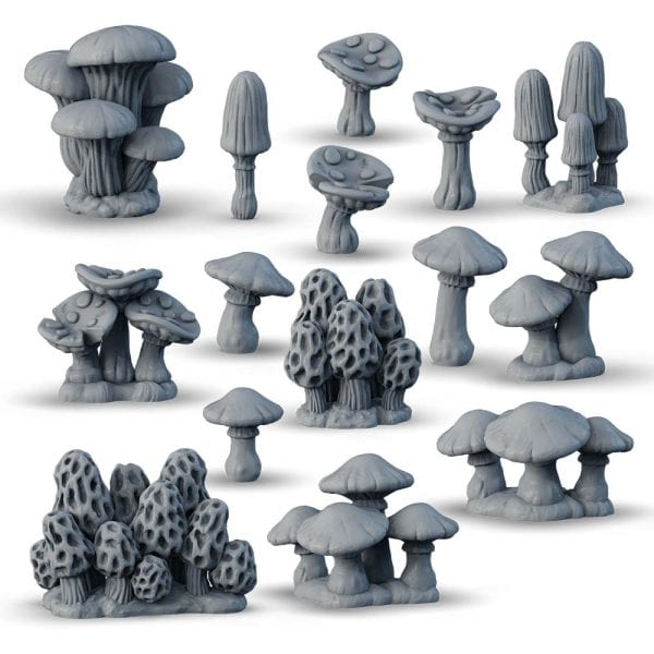 Mushrooms set
