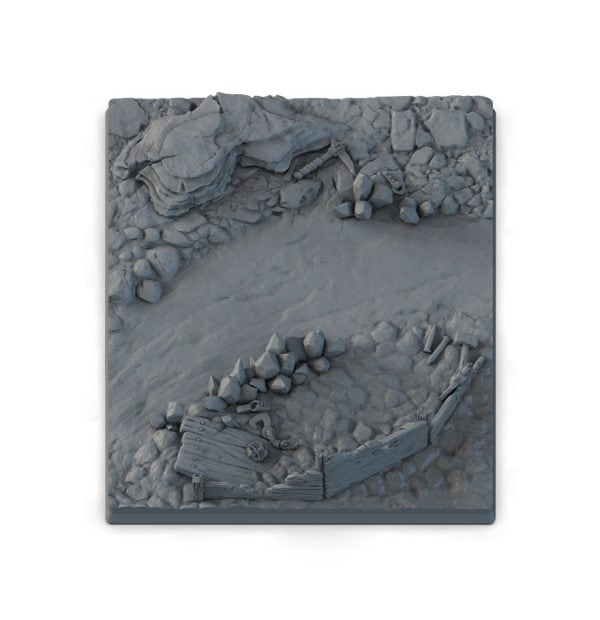 Underground base, Rectangular 80x100mm (1pcs)