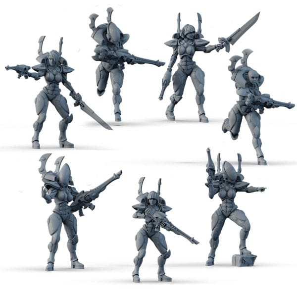 Space Elf Female Soldiers