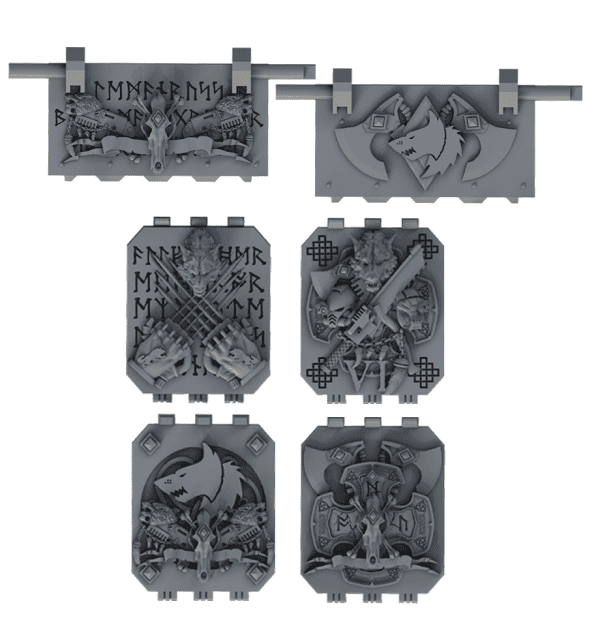 Space Wolves Land Raider Doors set